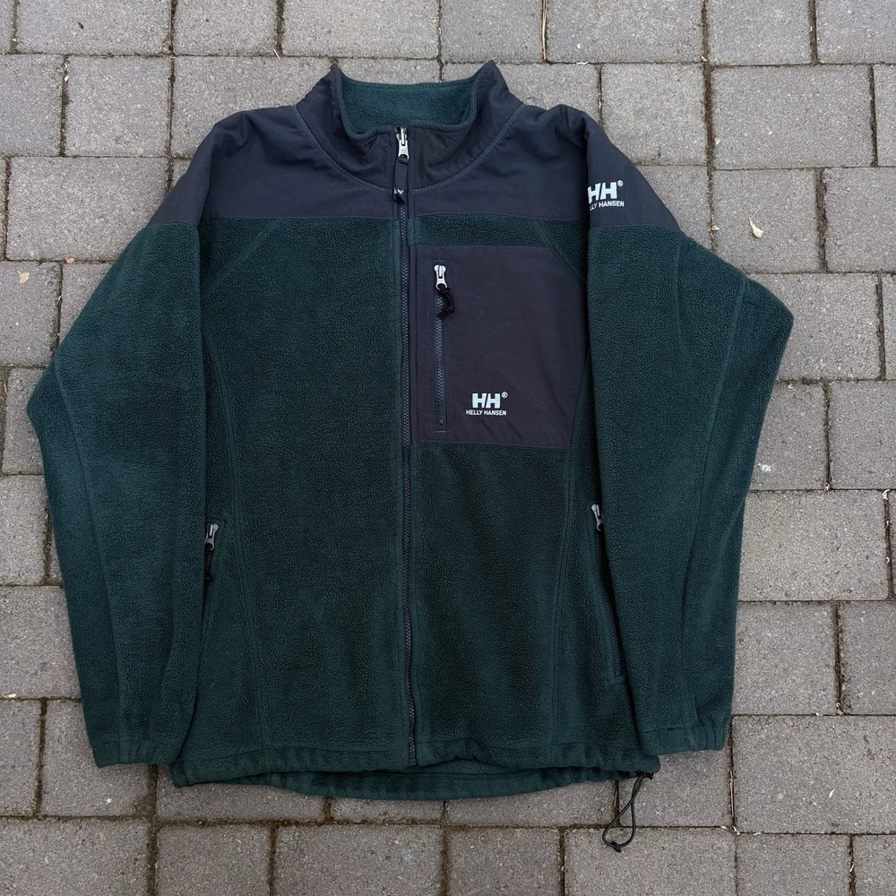 HELLY HANSEN Vintage Fleece Jacket Vintage Hybrid Size Medium Full Zip 90s